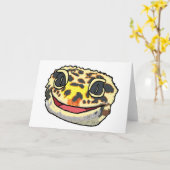 Leopard Gecko Karte (Gelbe Blume)