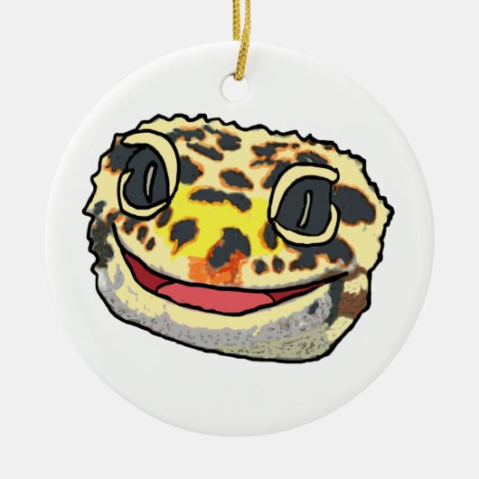 Leopard Gecko Keramik Ornament (Vorne)