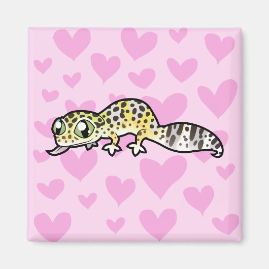 Leopard Gecko Liebe Magnet (Vorne)