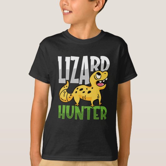 Leopard Gecko Lizard Hunter Reptiles T-Shirt (Vorderseite)