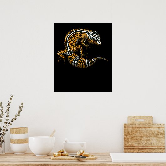 Leopard Gecko Lizard Reptile Poster (Küche)