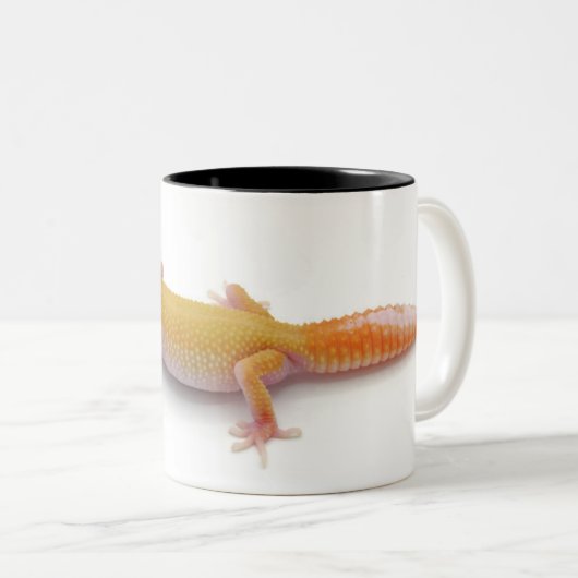 Leopard Gecko Lizard Zweifarbige Tasse (VorderseiteRechts)