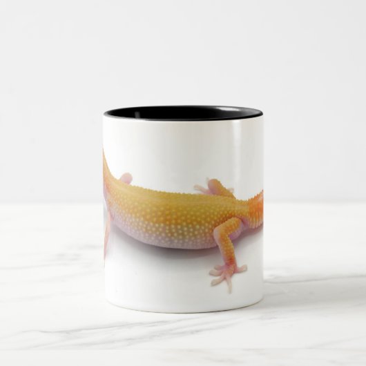 Leopard Gecko Lizard Zweifarbige Tasse (Mittel)