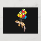 Leopard Gecko mit Balloons Geschenk Postkarte (Vorderseite)