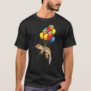 Leopard Gecko mit Balloons Geschenk T-Shirt