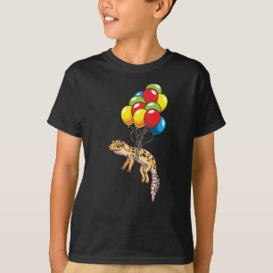 Leopard Gecko mit Balloons Geschenk T-Shirt