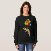 Leopard Gecko mit Balloons Sweatshirt (Vorne ganz)