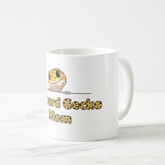 Leopard-Gecko-Mutter Kaffeetasse (VorderseiteRechts)