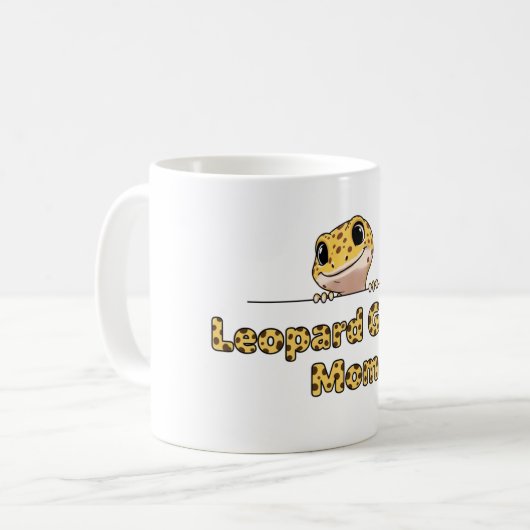 Leopard-Gecko-Mutter Kaffeetasse (Vorderseite Links)