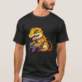 Leopard Gecko Playing Video Game Lizard & Reptiles T-Shirt (Vorderseite)