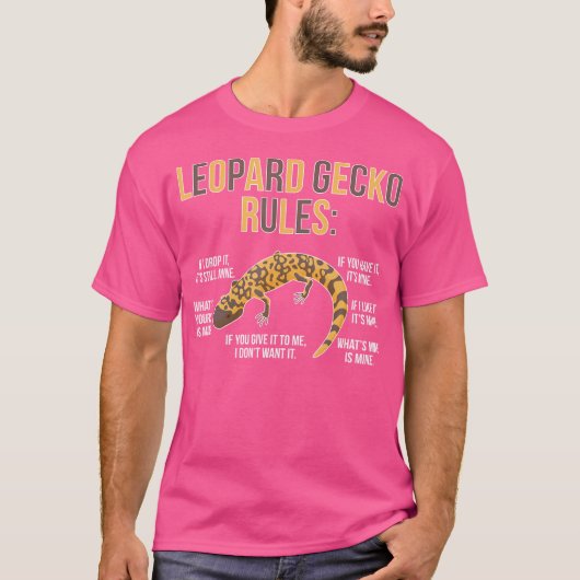 Leopard Gecko Regeln Leopard Gecko Besitzer Leopar T-Shirt (Vorderseite)