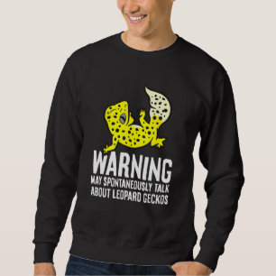 Leopard Gecko spricht spontan über Leopard Sweatshirt