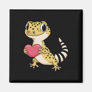 Leopard-Gecko-Tier Valentinstag Liebhaber Reptil  Magnet