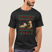 Leopard Gecko Ugly Christmas Sweater Funny Lizard T-Shirt (Vorderseite)