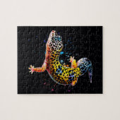 Leopard Gecko Wasserfarbe Reptile Jigsaw Puzzle (Horizontal)