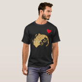 Leopard Gecko With Heart Balloon Valentines Day Lo T-Shirt (Vorne ganz)