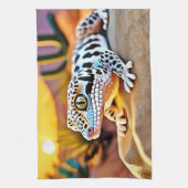 Leopard Gecko Wüstendesign Geschirrtuch (Vertikal)