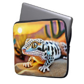Leopard Gecko Wüstendesign Laptopschutzhülle (Vorderseite Links)