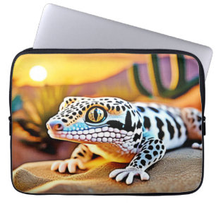 Leopard Gecko Wüstendesign Laptopschutzhülle