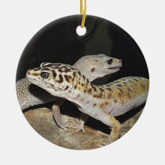 Leopard Geckoentwurf für alle! Keramik Ornament (Vorne)