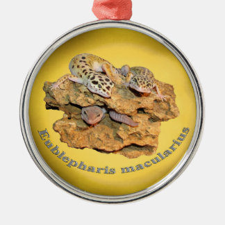Leopard Geckoentwurf für alle! Silbernes Ornament