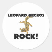 Leopard Geckos Rock Runder Aufkleber (Vorderseite)