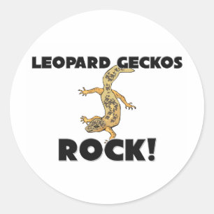 Leopard Geckos Rock Runder Aufkleber