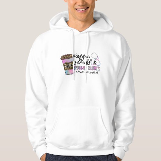 Leopard Gefärbte Krawatte Kaffeekorbs Handschuhe m Hoodie (Vorderseite)