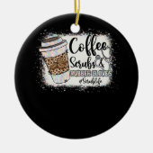 Leopard Gefärbte Krawatte Kaffeeskrubs Rubber Glov Keramik Ornament (Vorne)