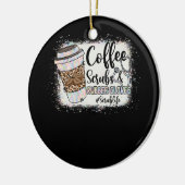 Leopard Gefärbte Krawatte Kaffeeskrubs Rubber Glov Keramik Ornament (Links)