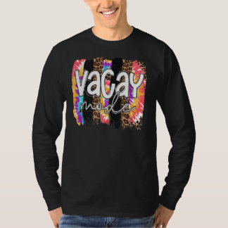 Leopard Gefärbte Krawatte Vacay Mode Summer Vibes  T-Shirt