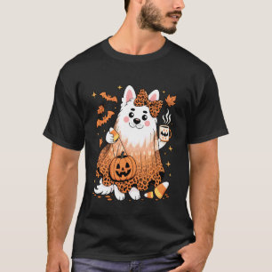 Leopard-Geist Deutscher Schäferhund trinkt Kaffee  T-Shirt