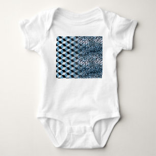 Leopard Geometric, Tierhautdesign. Baby Strampler
