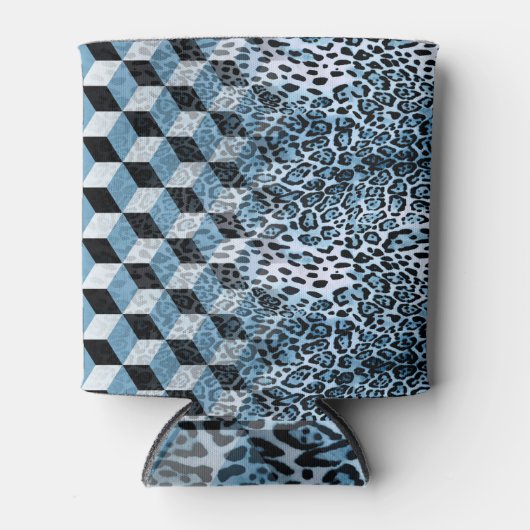 Leopard Geometric, Tierhautdesign. Dosenkühler (Vorderseite)