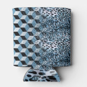 Leopard Geometric, Tierhautdesign. Dosenkühler (Rückseite)