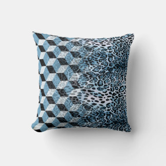 Leopard Geometric, Tierhautdesign. Kissen