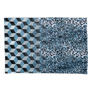 Leopard Geometric, Tierhautdesign. Kissenbezug