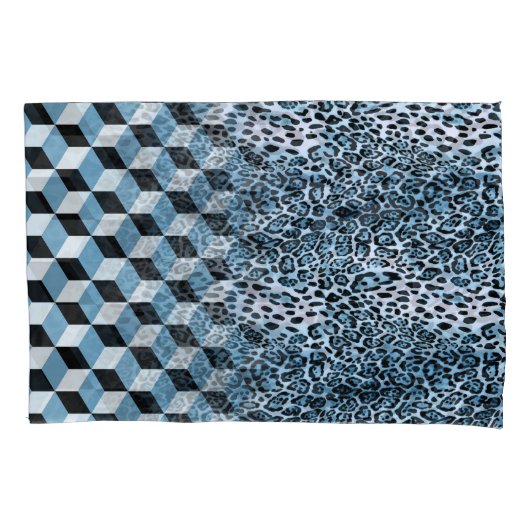 Leopard Geometric, Tierhautdesign. Kissenbezug (Vorderseite)