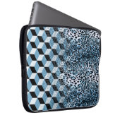 Leopard Geometric, Tierhautdesign. Laptopschutzhülle (Vorne Rechts)