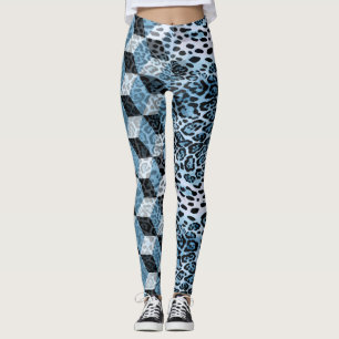 Leopard Geometric, Tierhautdesign. Leggings