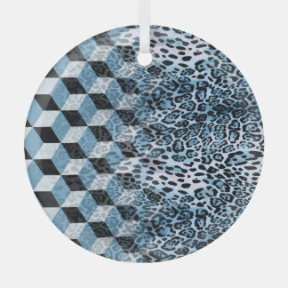 Leopard Geometric, Tierhautdesign. Ornament Aus Glas