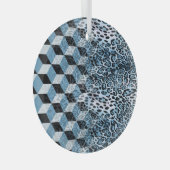 Leopard Geometric, Tierhautdesign. Ornament Aus Glas (Vorderseite Rechts)