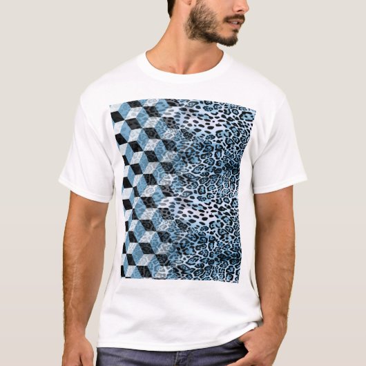 Leopard Geometric, Tierhautdesign. T-Shirt (Vorderseite)