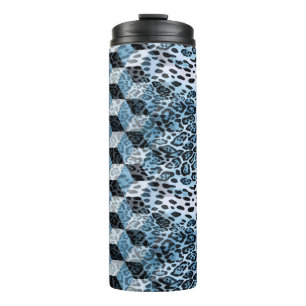 Leopard Geometric, Tierhautdesign. Thermosbecher