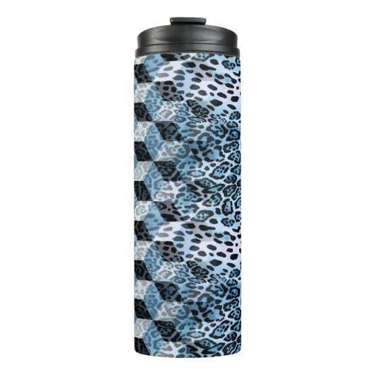 Leopard Geometric, Tierhautdesign. Thermosbecher (Vorderseite)