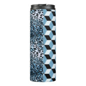 Leopard Geometric, Tierhautdesign. Thermosbecher (Rückseite)