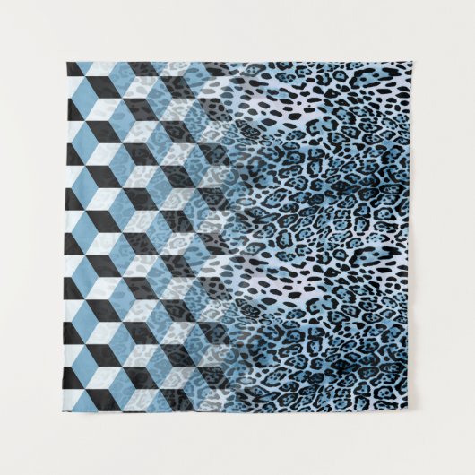 Leopard Geometric, Tierhautdesign. Wandteppich (Vorderseite)