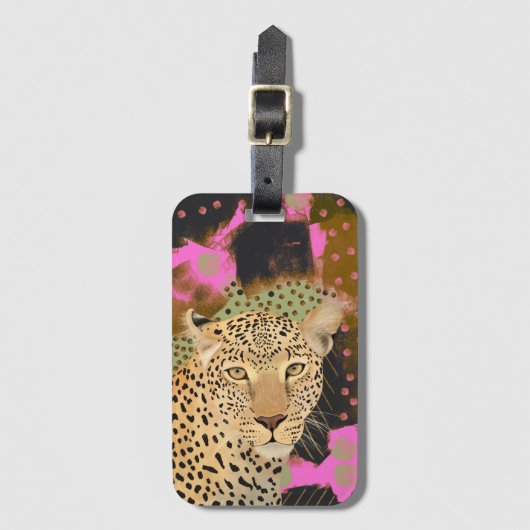 Leopard Gepäckanhänger (Vorderseite Vertikal)