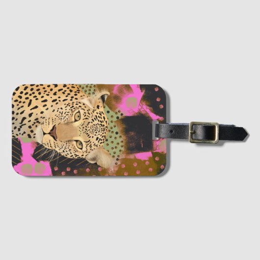 Leopard Gepäckanhänger (Vorderseite (Horizontal))