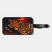 Leopard Gepäckanhänger (Rückseite horizontal)